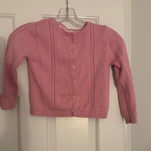 Hartstrings Pink Cable-Front Button Cardigan